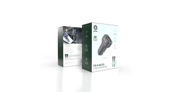 GREEN LION 38W DUAL PORT CAR CHARGER | USB-C TO LIGHTNING 1 METER CABLE